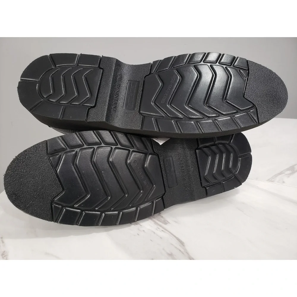 Responder Work America Men's Black Leather Upper Slip On Work Shoes Size 13 WIDE